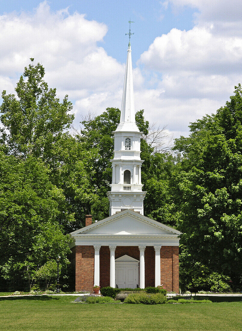 Martha-Mary Chapel at Historic Greenfield Village and Henry Ford Museum located at Dearborn Michigan