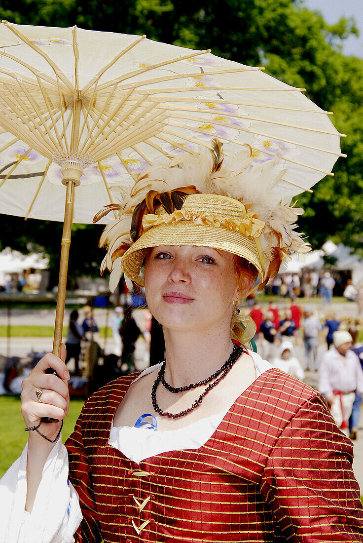 Circa 1700 reenactment of the Colonial period lifestyle in Southeastern Michigan at the Feaste of Sainte Claire Port Huron Michigan