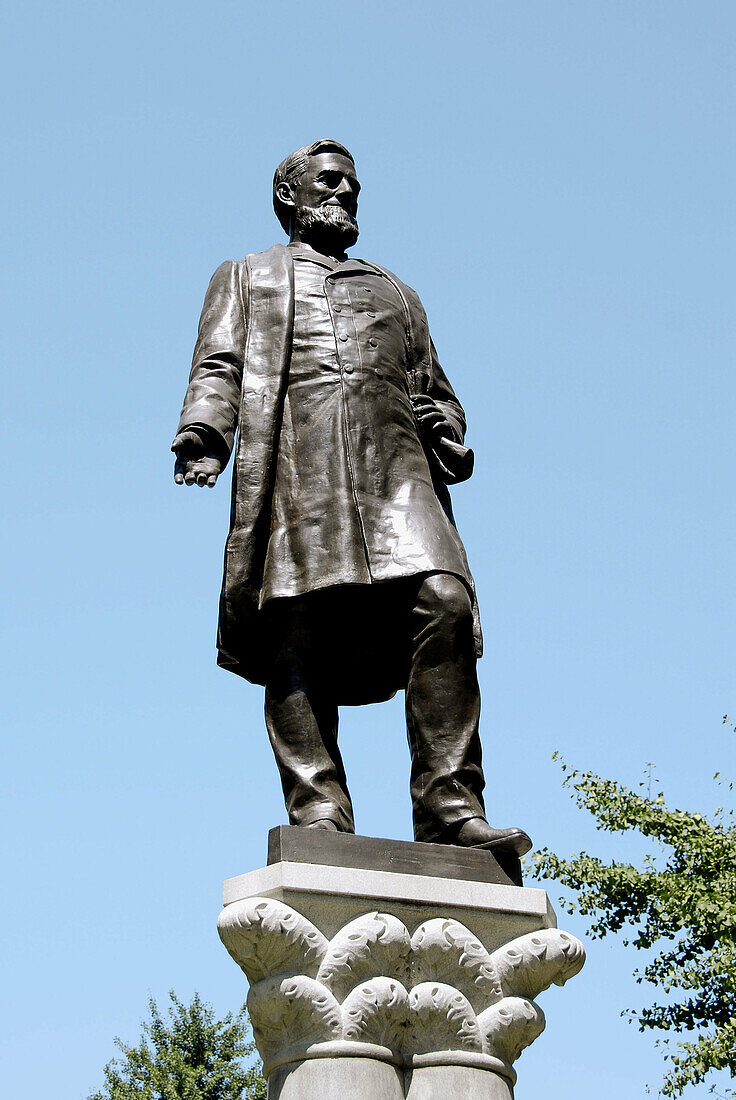 Schuyler Colfax statue. 17rd President of the United States. Indianapolis. Indiana, USA
