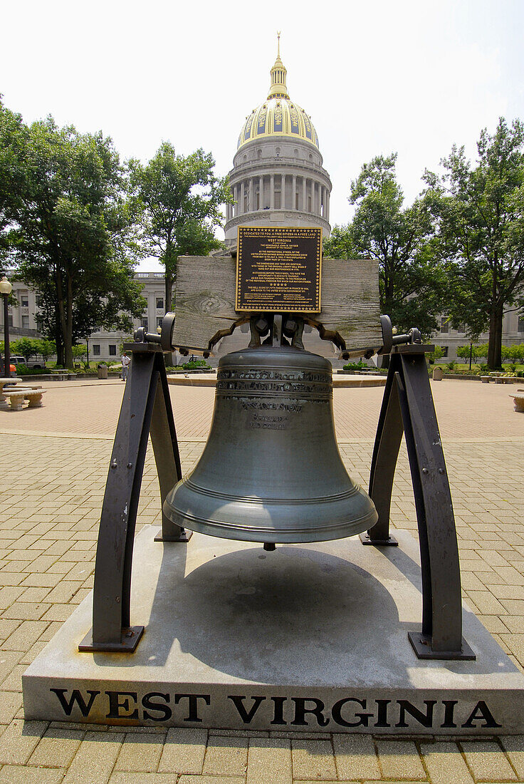Liberty Bell reproduction at the State Capitol Building at Charleston West Virginia WV
