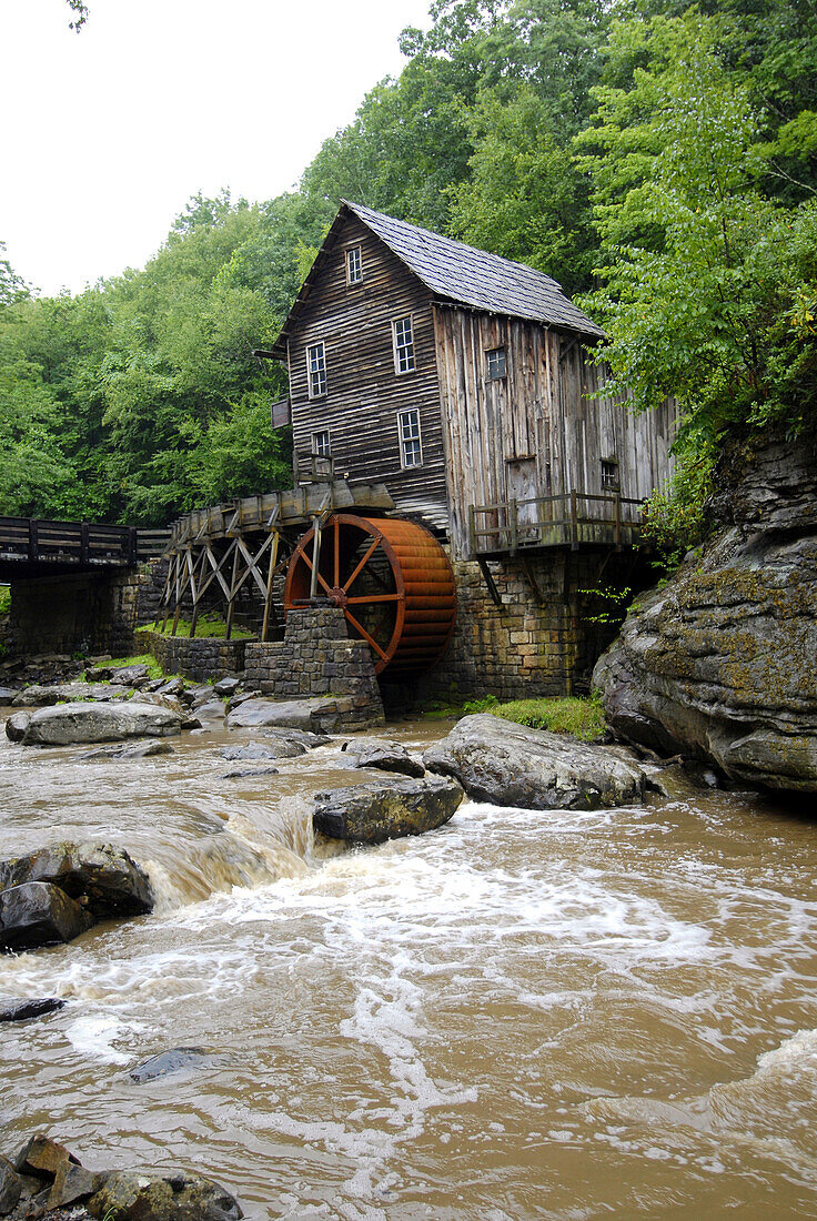 The Grist Mill at Babcock State Park in the New River Gorge National Park West Virginia WV