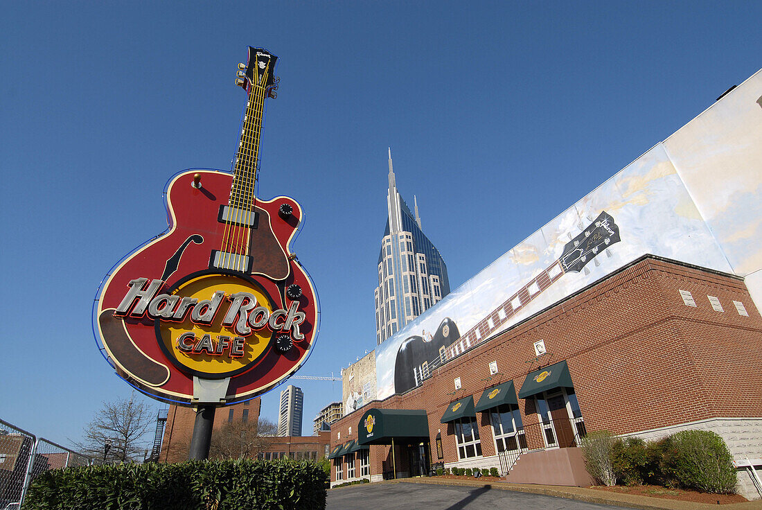 Downtown Hard Rock Cafe Nashville Tennessee. USA.