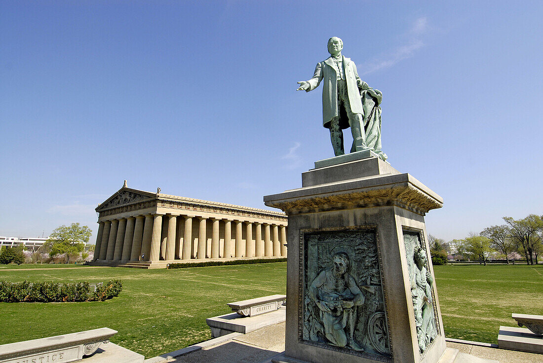 The Parthenon in Centennial Park Nashville Tennessee. USA.