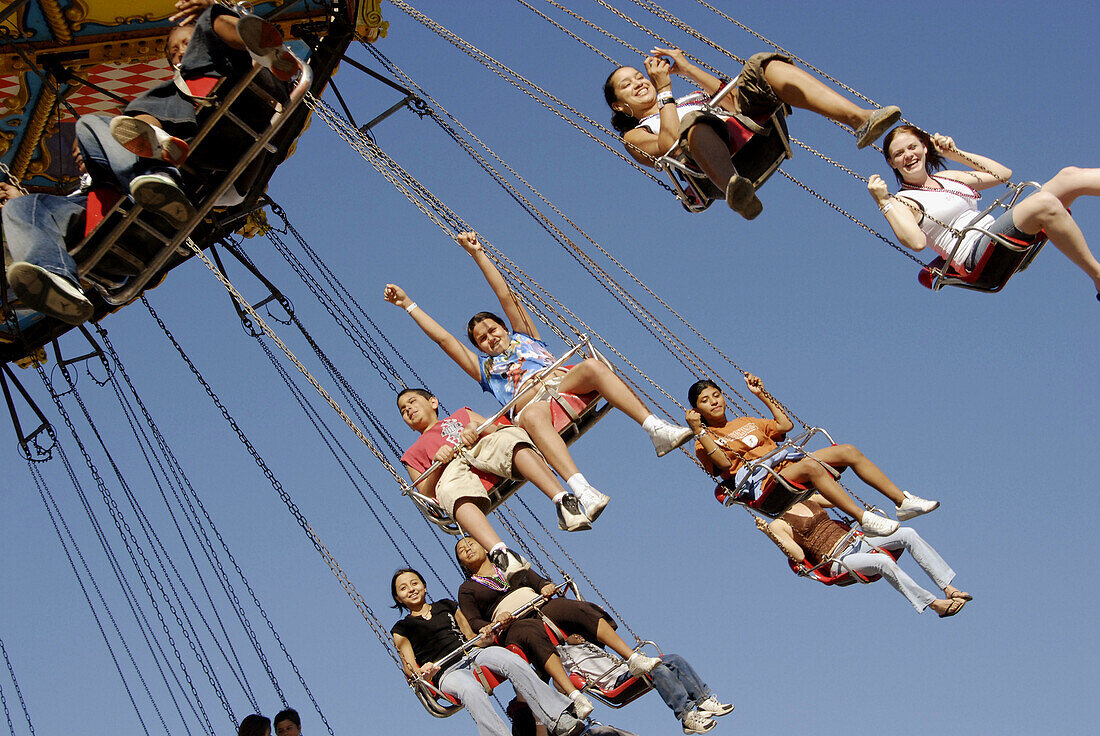 Carnival Ride at Strawberry Festival Parade. Plant City Florida. USA.