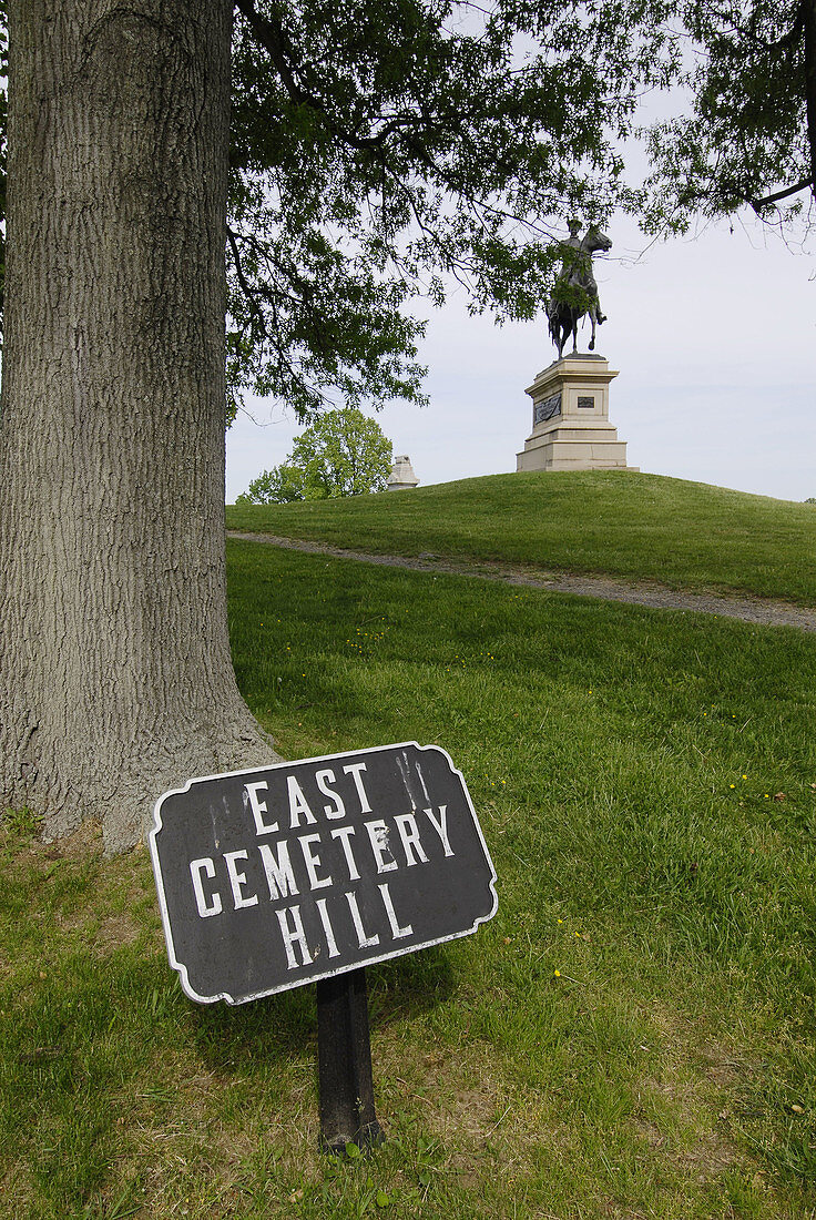 East Cemetary Hill at the Gettysburg National Battlefield Park and Cemetary Pennsylvania PA