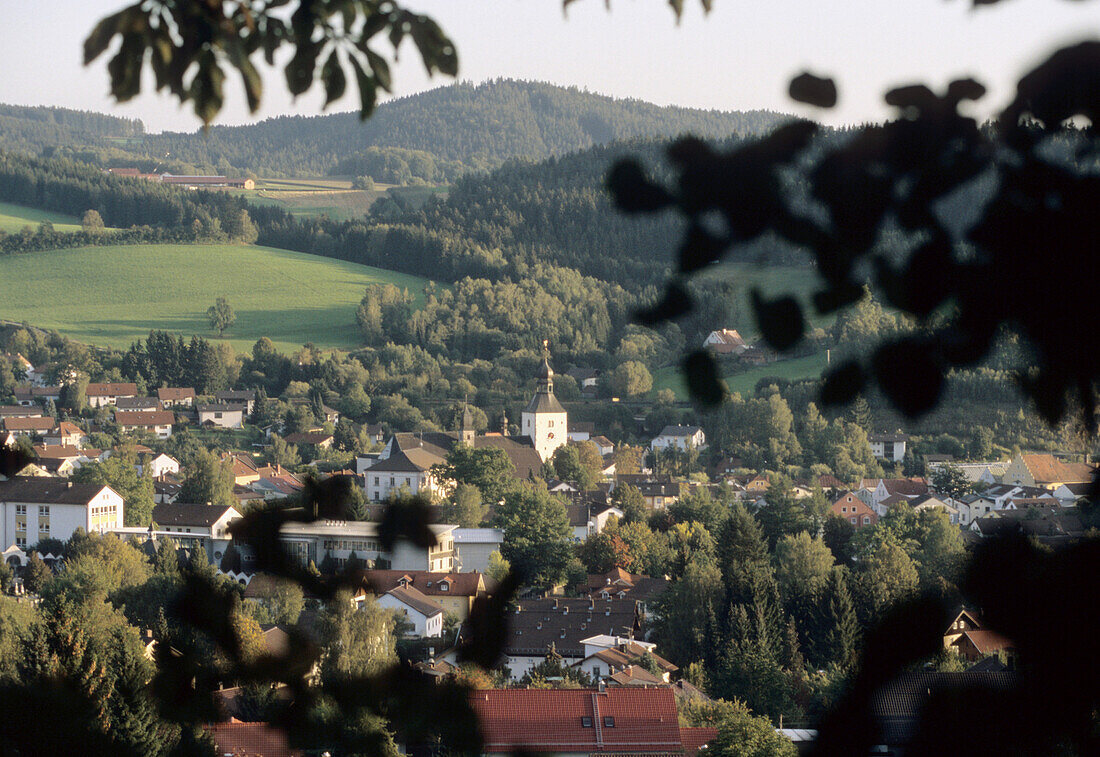 Stadtansicht von Regen, Bayerischer Wald, Niederbayern, Bayern, Deutschland