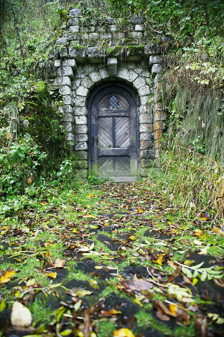 Entrance of Dracula´s castle, Transylvania, Romania