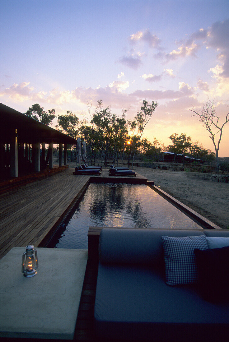 Morning at the luxurious Wrotham Park Lodge in the Cape York peninsula in Queensland, Australia