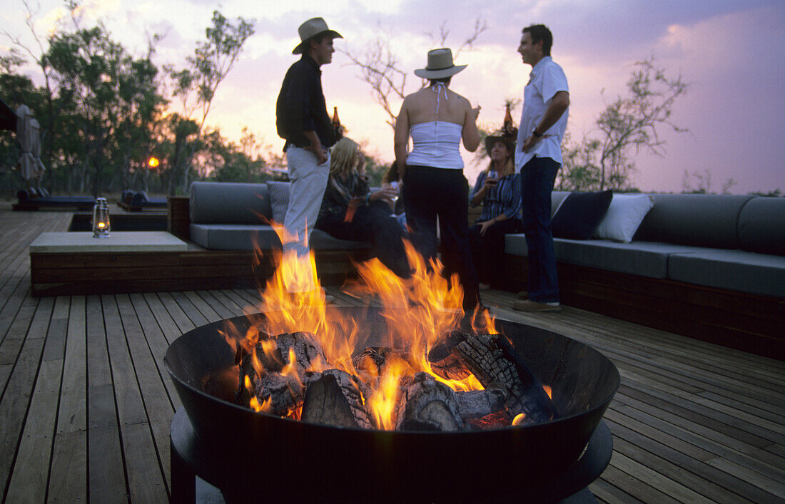 Abendstimmung auf der luxuriösen Wrotham Park Lodge auf der Cape York Halbinsel in Queensland, Australien