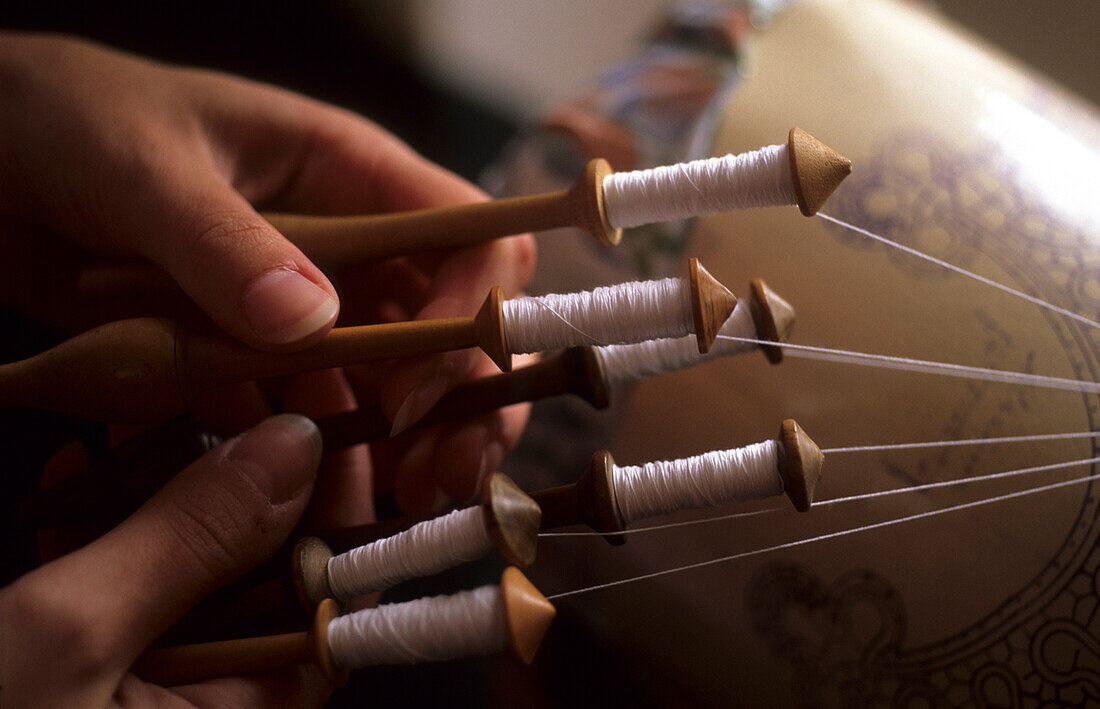 Lace tools in the museum of Idrija, Slovenia