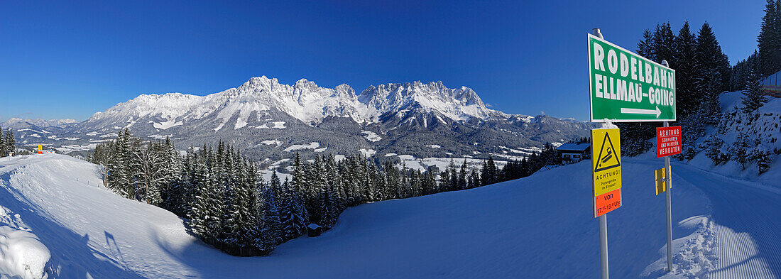 Panorama of Wilder Kaiser, Ellmau, Kaiser range, Tyrol, Austria