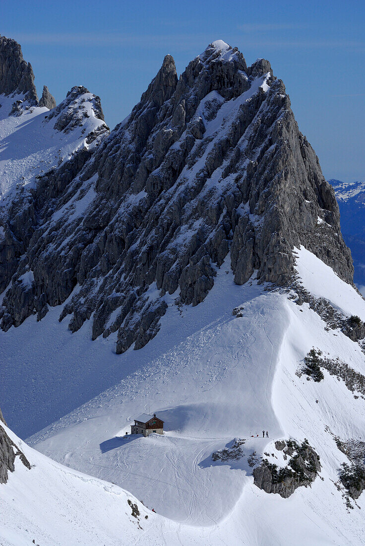Fritz-Pflaum-Hütte, Griesner Kar, Wilder Kaiser, Kaisergebirge, Tirol, Österreich