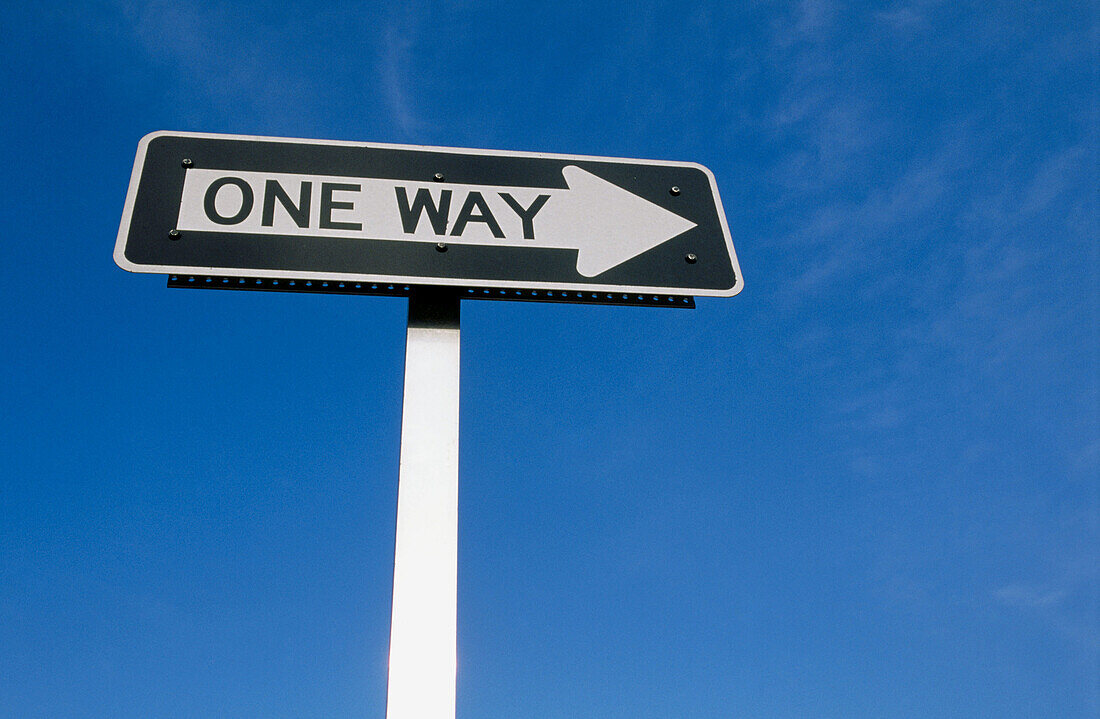 One way sign