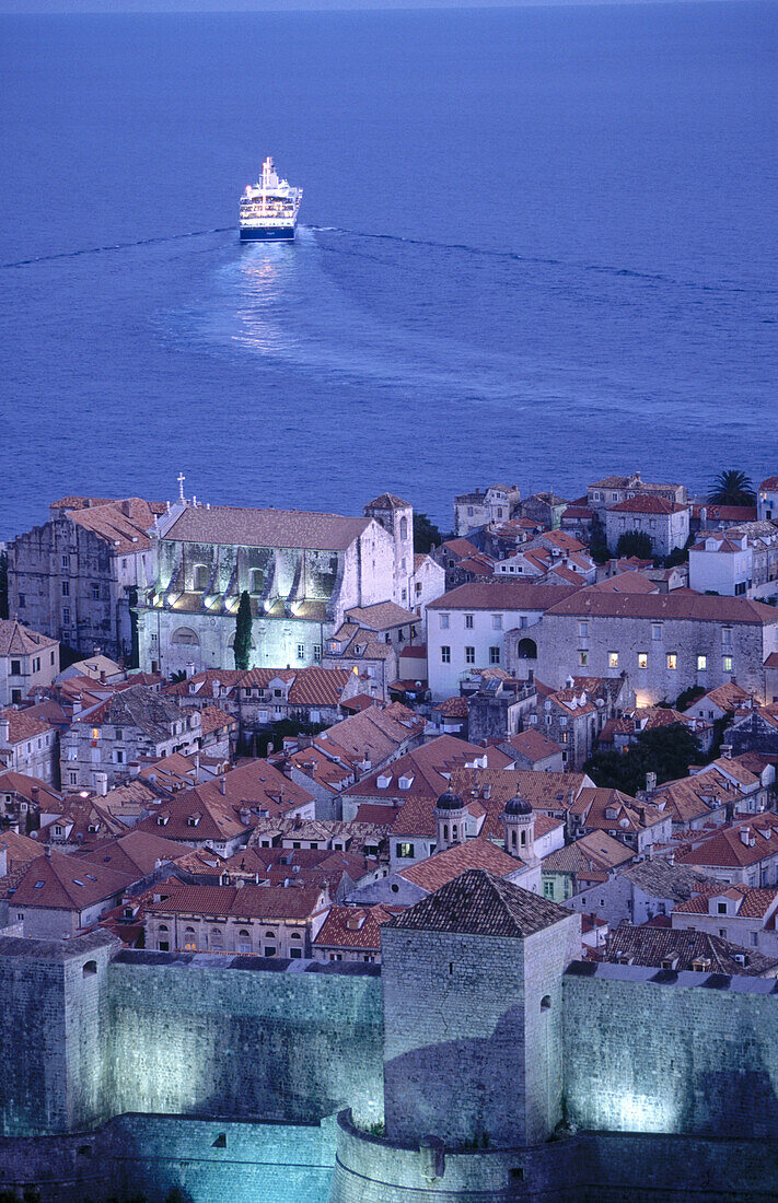 Old town walls. Dubrovnik. Dalmatia. Croatia.