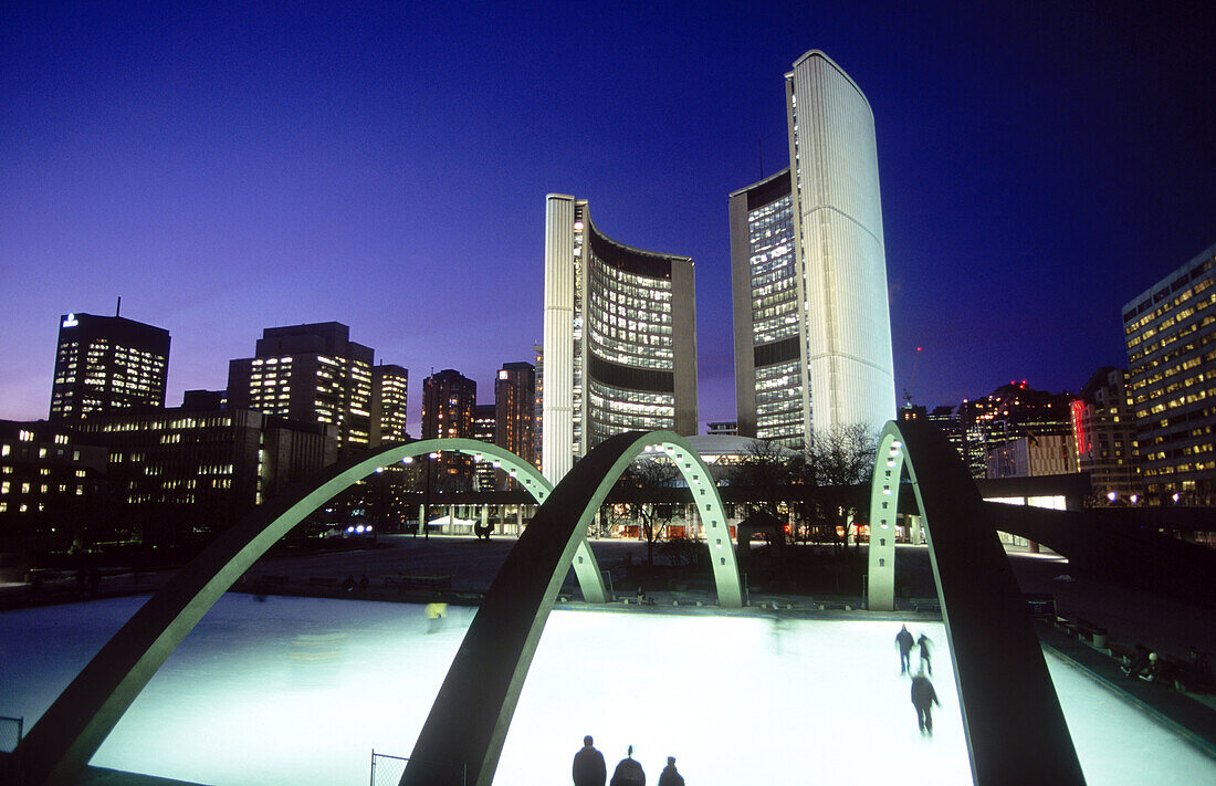 Nathan Phillips Square and City Hall, Toronto. Canada