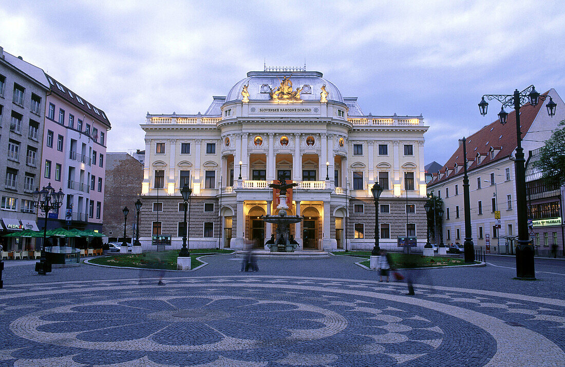 Slovak National Theatre in Bratislava. Slovakia