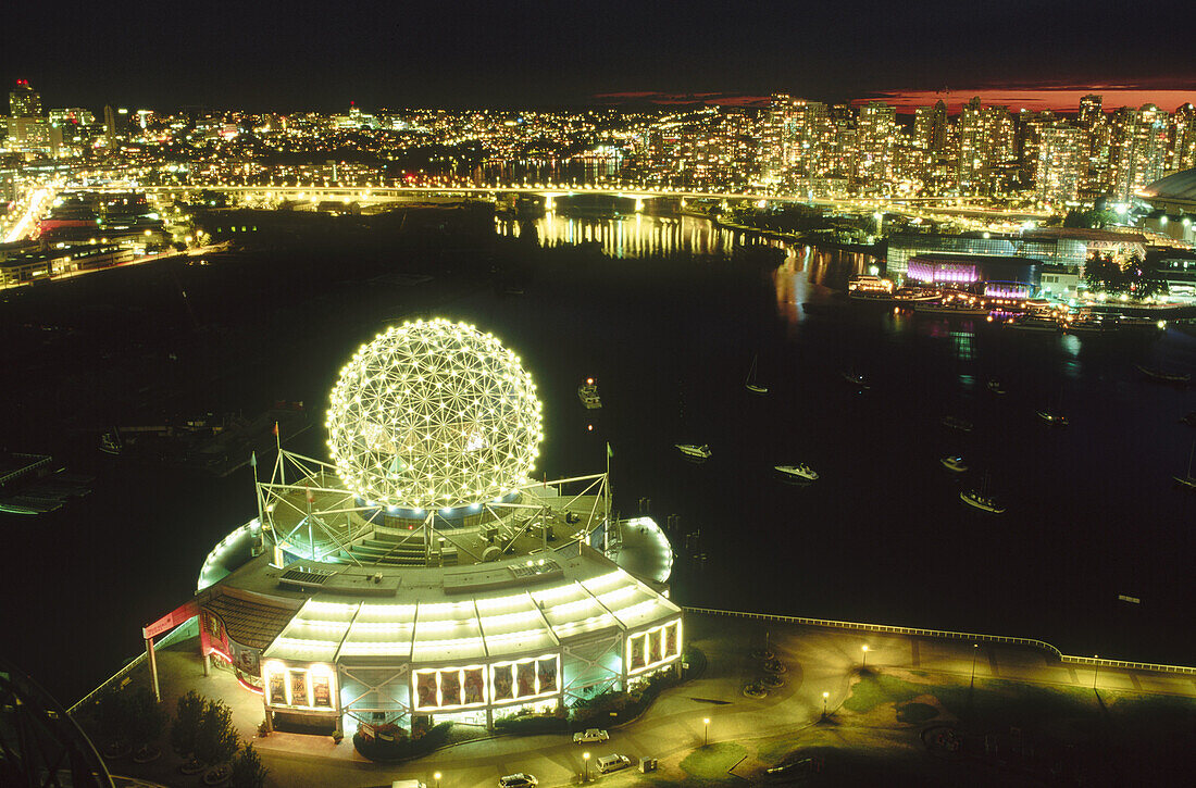 World Science Center at night. Vancouver. Canada.
