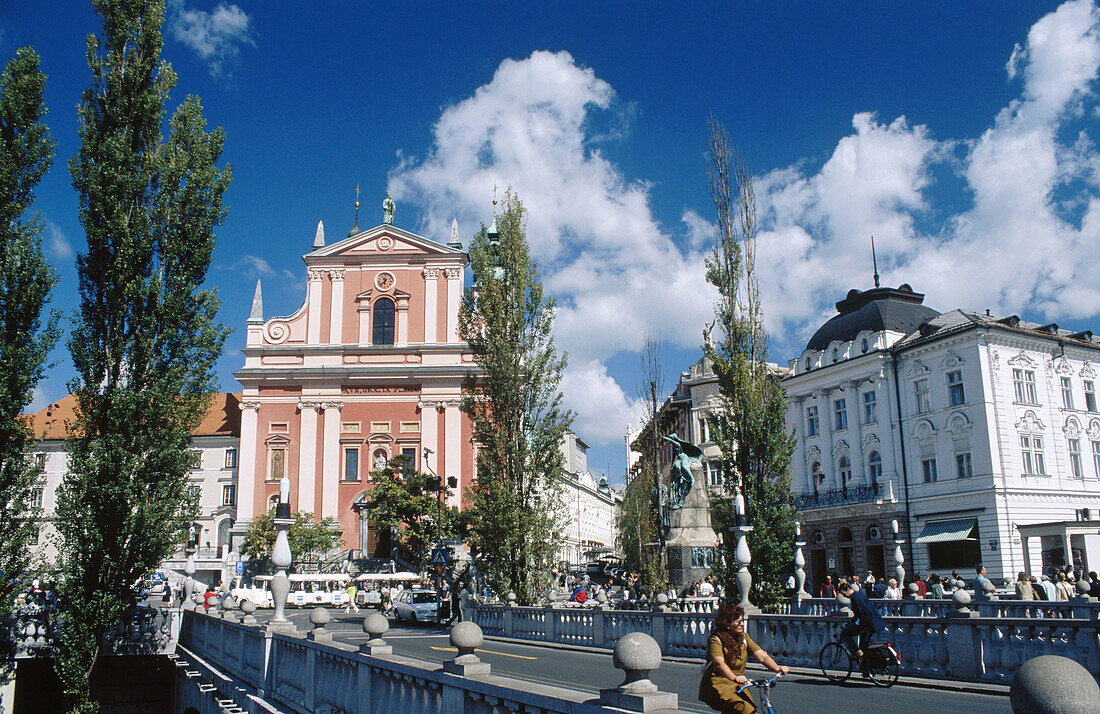 Franciscan Church in Ljubljana. Slovenia