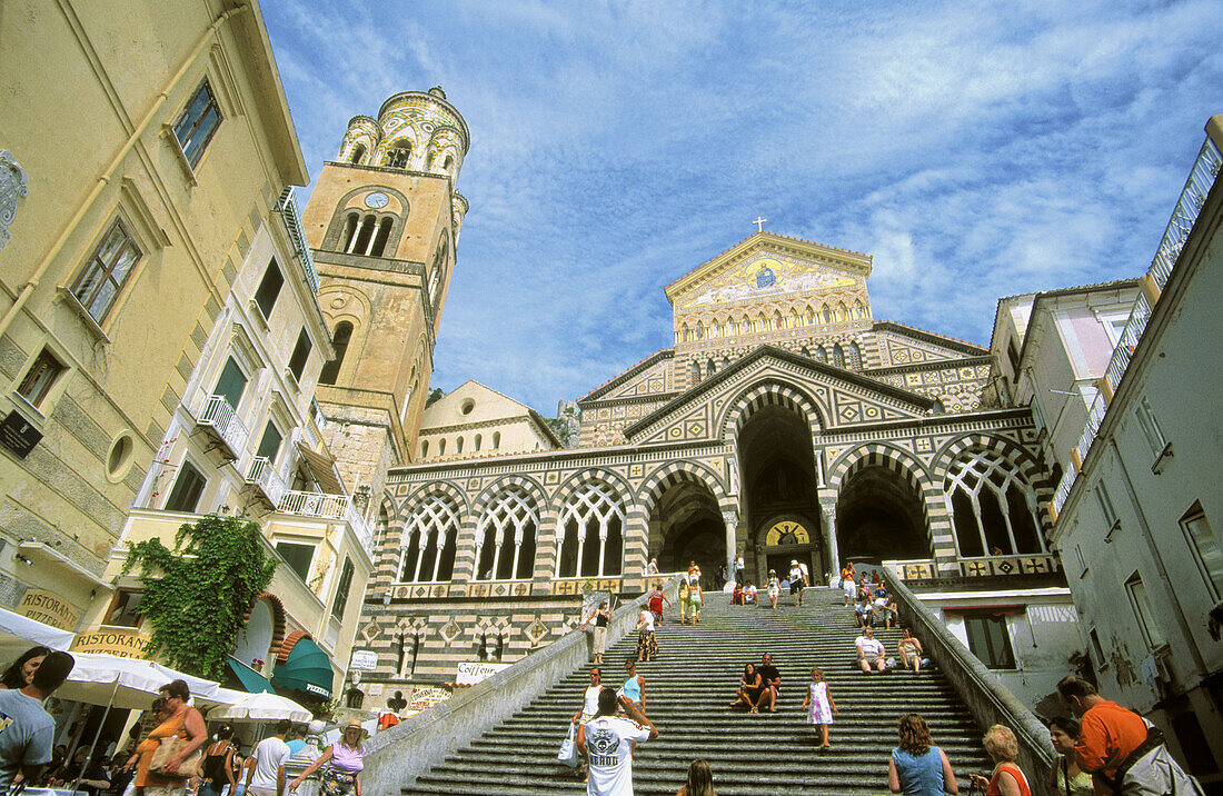 9th century St. Andrews cathedral in old town, Amalfi. Campania, Italy