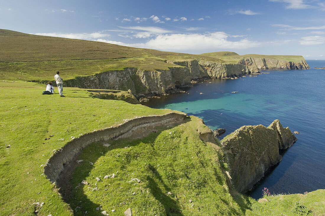 Northern cliffs of Fair isle, Shetland, UK