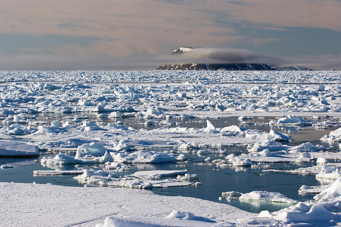 Eisschollen, Spitzbergen, Norwegen