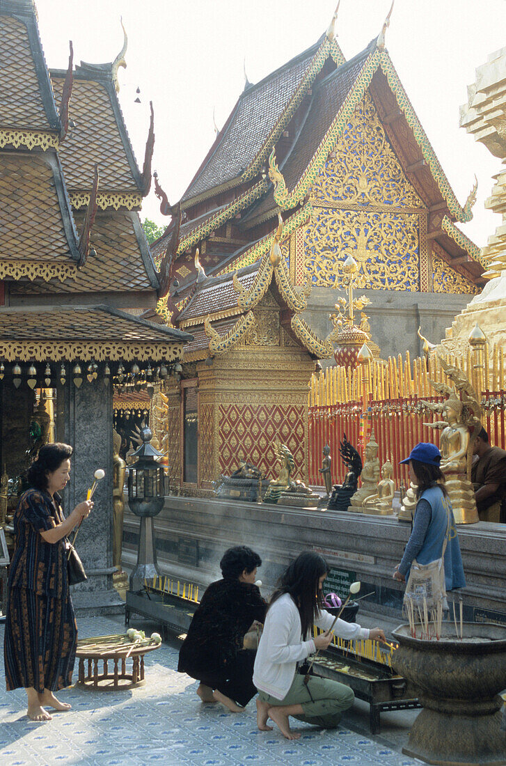 Wat Phrathat Doi Suthep Tempel, Chiang Mai, Nord Thailand, Thailand