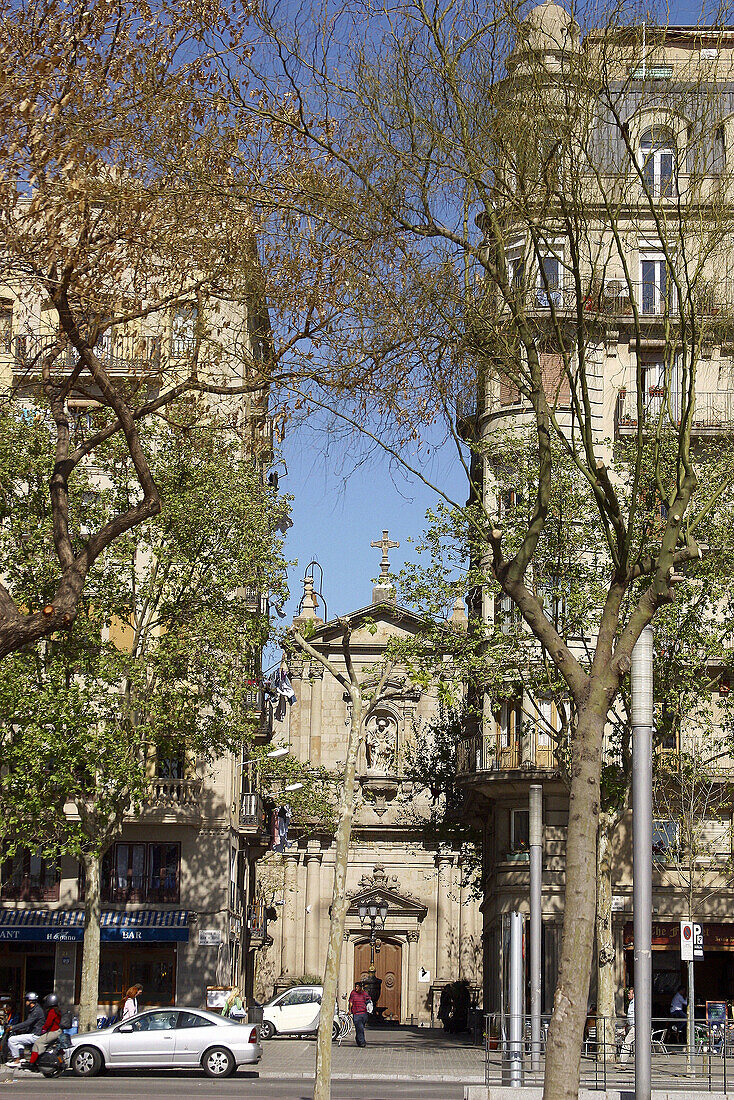 Church in Barceloneta. Barcelona. Spain.