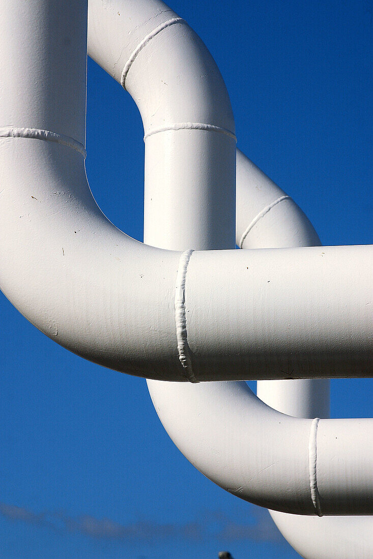 Blue, Close up, Close-up, Closeup, Color, Colour, Complex, Complexes, Complexity, Daytime, Detail, Details, Economy, Energy, Exterior, Industrial, Industrial complex, Industry, Mexico, North America, Outdoor, Outdoors, Outside, Pipe, Pipes, Power, Structu