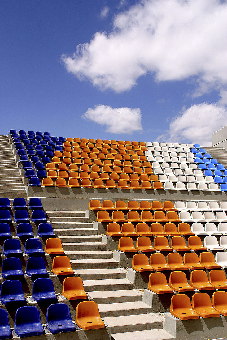 Exterior seats of auditorium complex, Puebla. Mexico