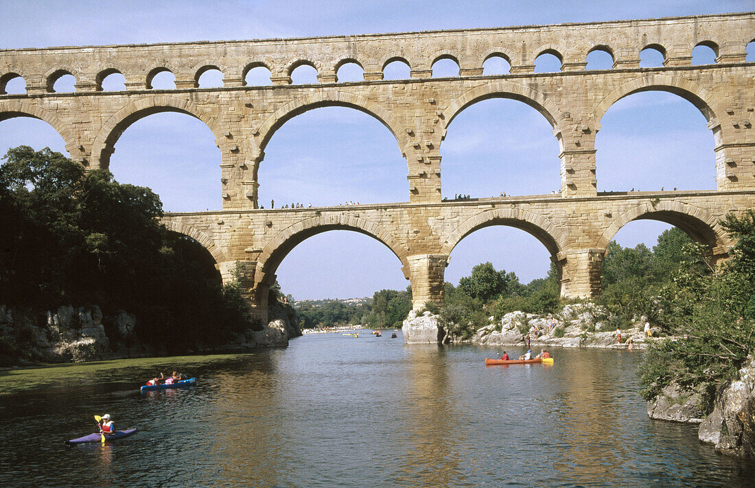 Pont du Gard, Roman aqueduct. Provence. France