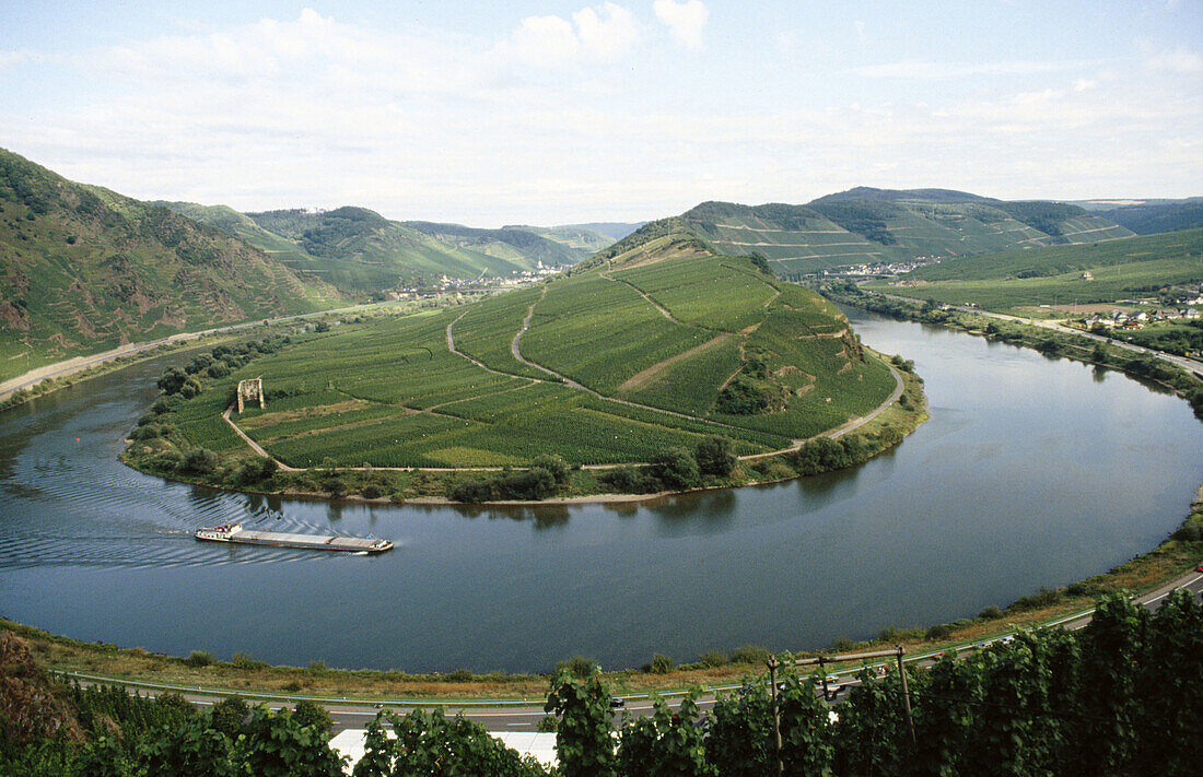 Bremm and Moselle River. Germany