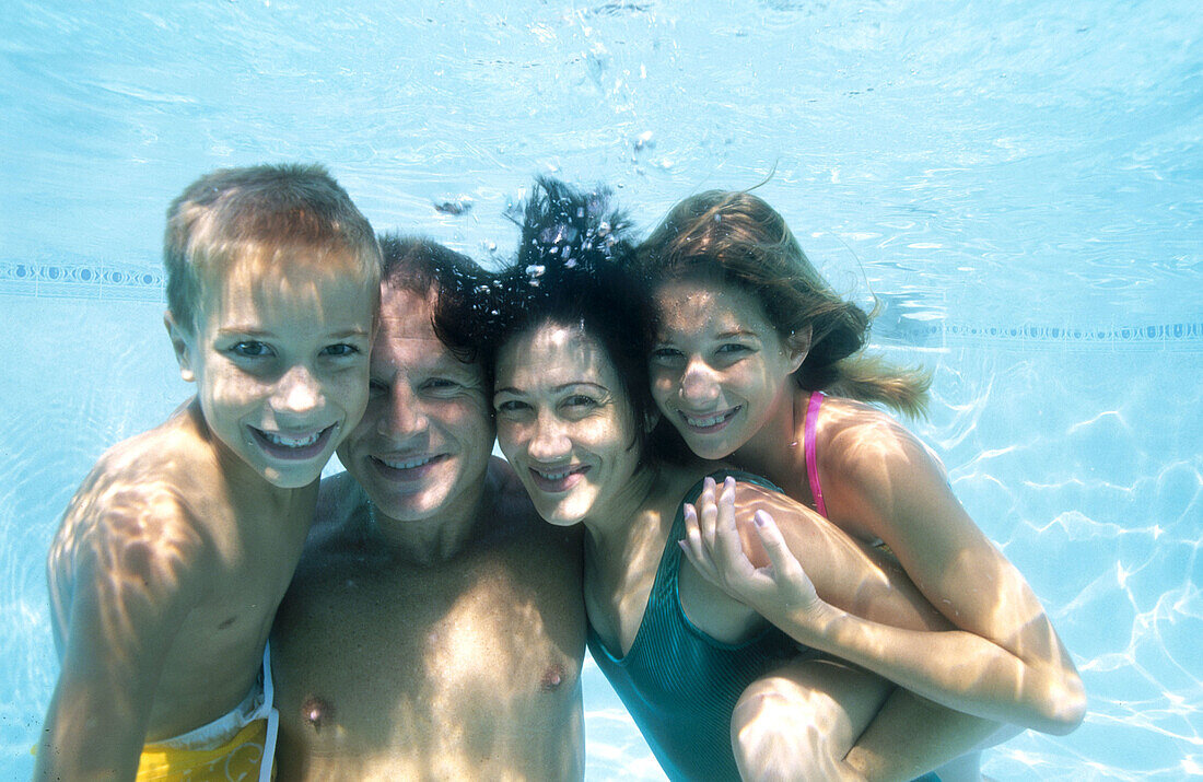 Family under the water