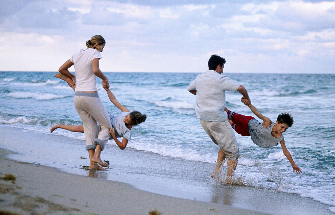family fun at the beach