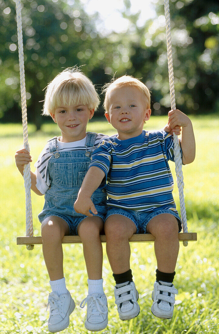 kids on a swing