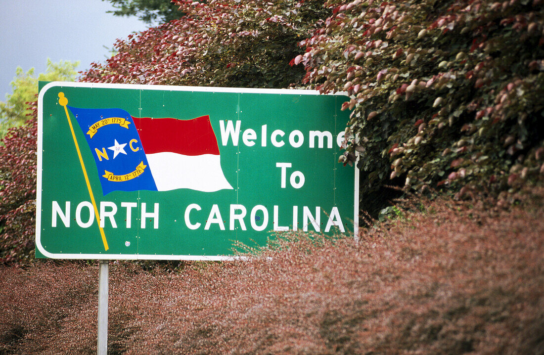 Welcome store Sign of North Carolina