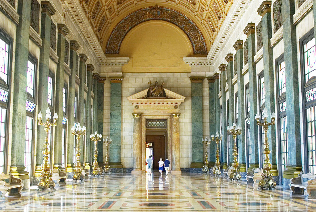 Hall of Lost Steps (Salon de los Pasos Perdidos) in the Capitolio building in Havana. Cuba