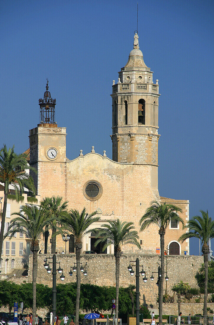 Church of Sant Bartomeu. Sitges. Barcelona province, Catalonia. Spain