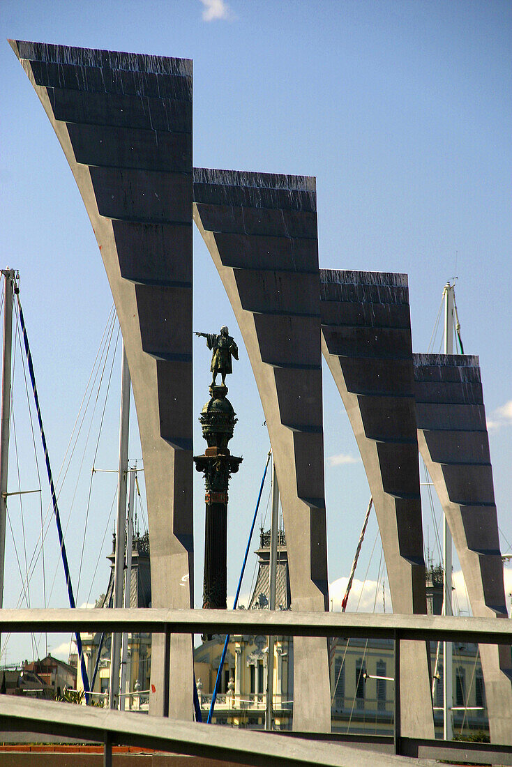 Christopher Columbus statue. Barcelona. Catalonia. Spain