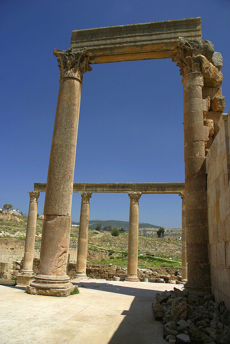 North theatre, archaeological site of Jerash. Jordan