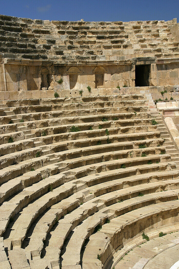 North theatre, archaeological site of Jerash. Jordan