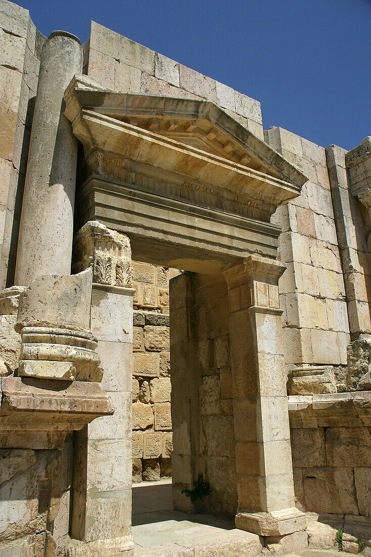South theatre, archaeological site of Jerash. Jordan