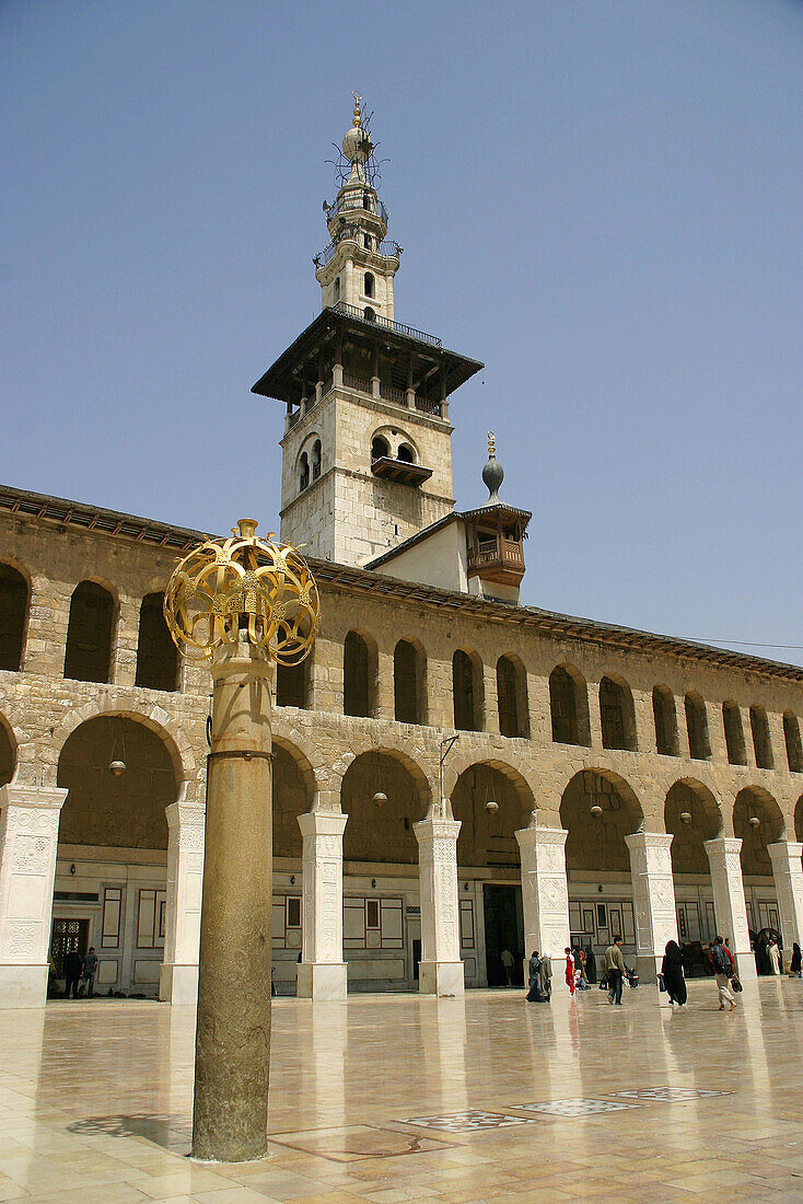 The Umayyad Mosque built 705-715 by caliph Al-Walid I, Damascus. Syria