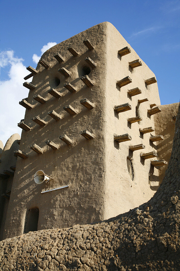 Tower of the Great Mosque, Djenné. Mali