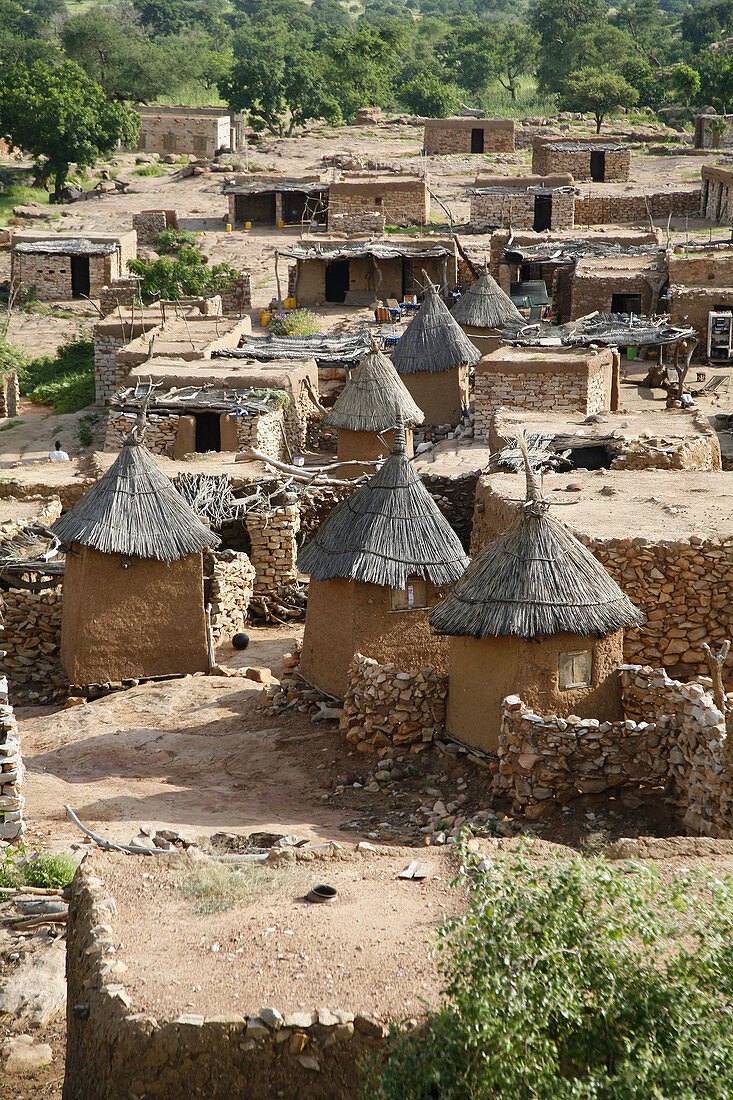 Benimato Dogon village (clay architecture). Dogon Country, Mali