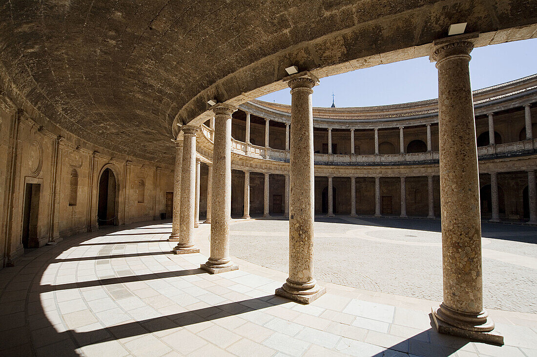 Charles Vs palace, Alhambra. Granada. Andalusia. Spain