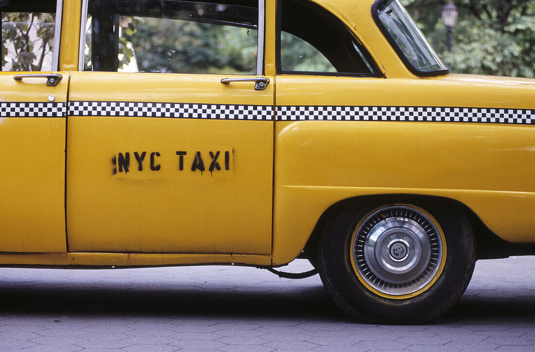 Taxi in Central Park. New York City. USA