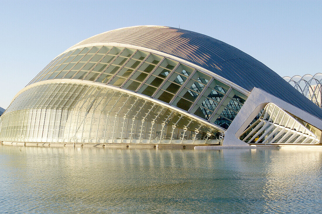 Hemisferic (planetarium and cinema), City of Arts and Sciences by S. Calatrava. Valencia. Spain