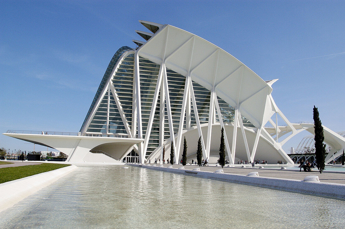 Príncipe Felipe museum of sciences, City of Arts and Sciences, by S. Calatrava. Valencia. Spain