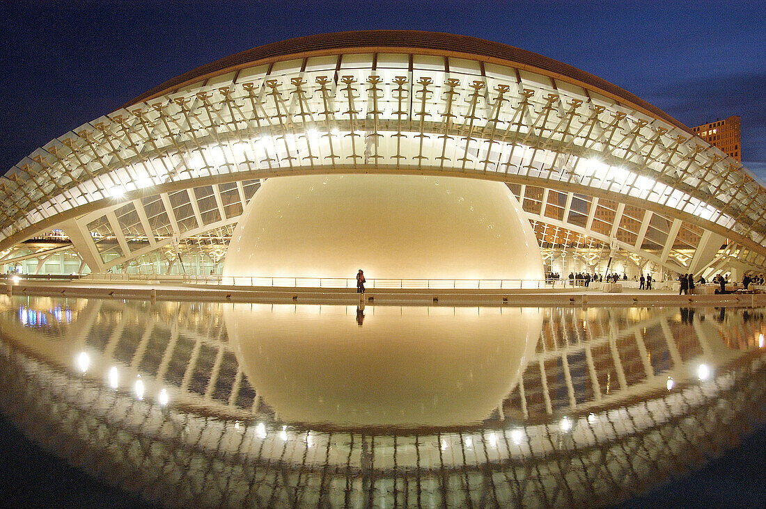 Hemisferic (planetarium and cinema), City of Arts and Sciences by S. Calatrava. Valencia. Spain