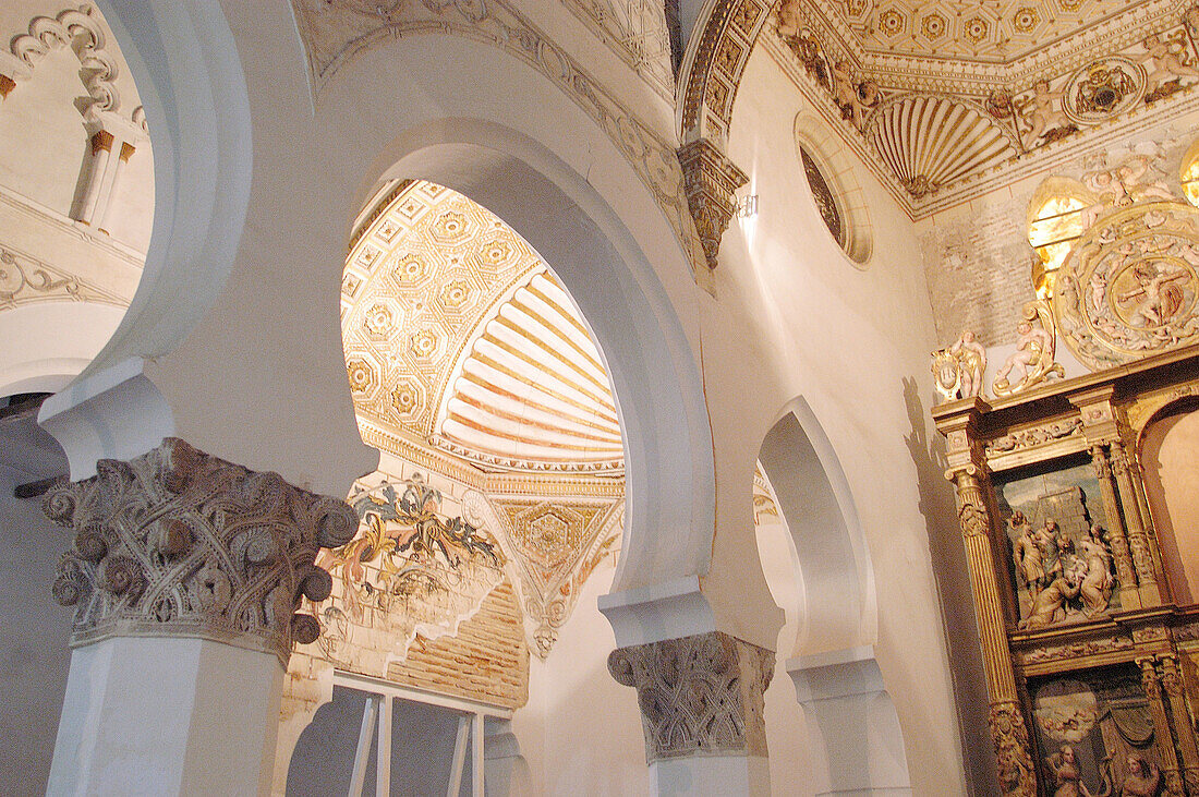Santa Maria la Blanca synagogue. Toledo old city. Spain.